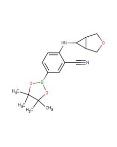 Astatech 2-((3-OXABICYCLO[3.1.0]HEXAN-6-YL)AMINO)-5-(4,4,5,5-TETRAMETHYL-1,3,2-DIOXABOROLAN-2-YL)BENZONITRILE; 1G; Purity 95%; MDL-MFCD32661023